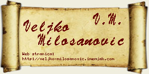 Veljko Milošanović vizit kartica